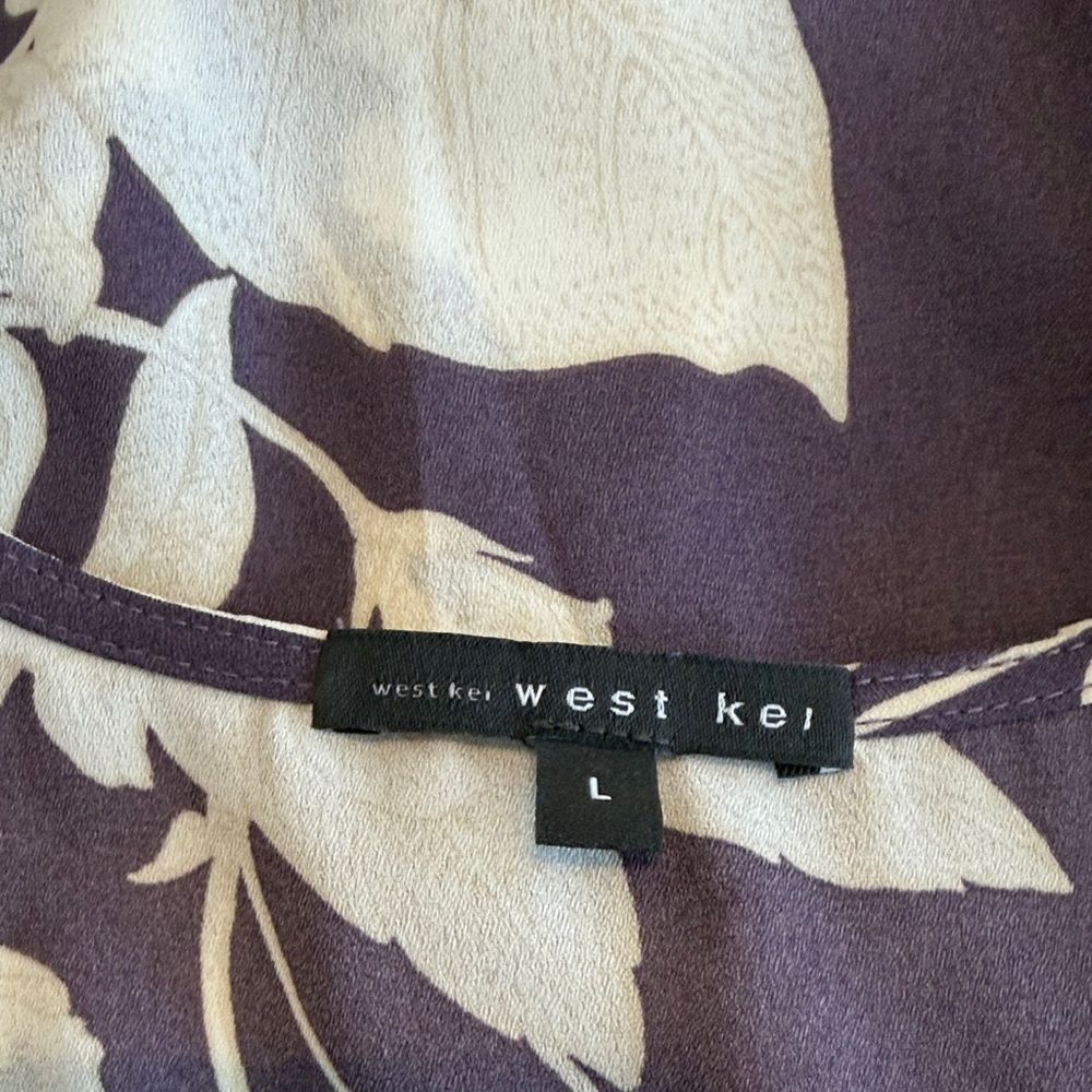West Kei Purple Floral Women's Blouse - Picture 5 of 7